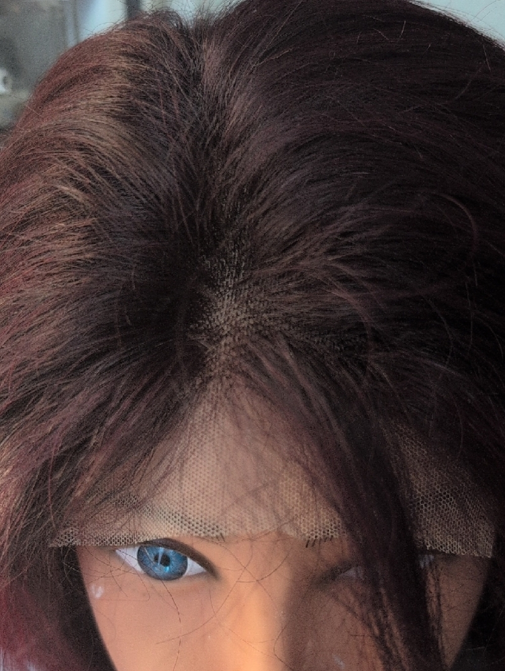 Burgundy Lace Front Women's Wig - Natural Look - Picture 3 of 9